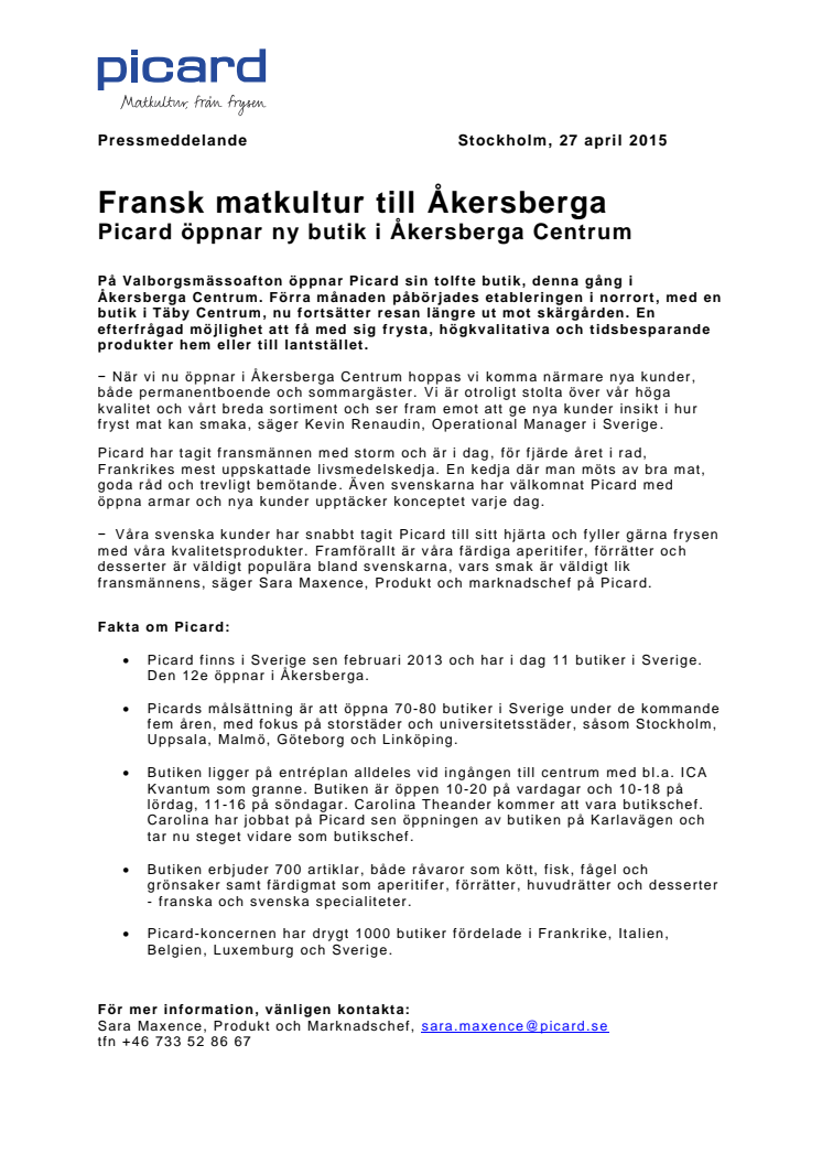 Fransk matkultur till Åkersberga