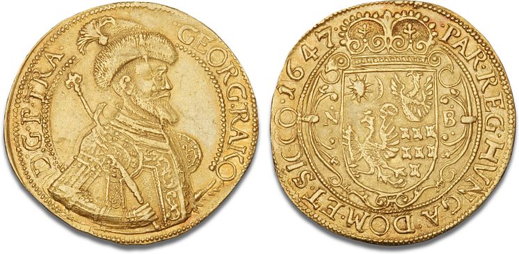 Lot 1027- 6 Ducats 1647, Klausenburg