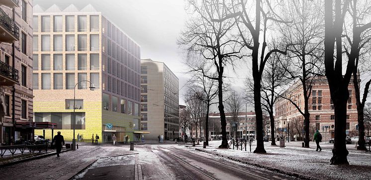 Handelshögskolan i Göteborg, förslag 2: Varp, Från gatan