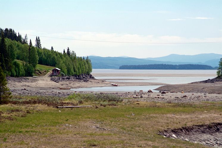 Strand vid reglerat vattendrag