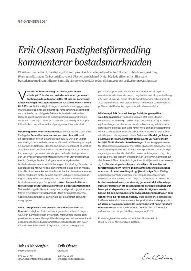 Erik Olsson Fastighetsförmedling kommenterar bostadsmarknaden 8 nov 24.pdf