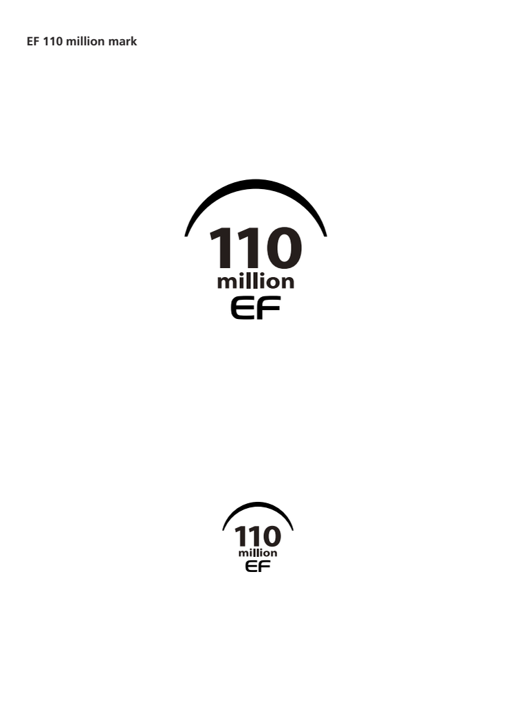 Canon 110 millioner EF objektiv logo
