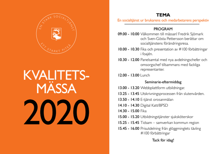 Pressinbjudan - Socialtjänstens Kvalitetsmässa 2020