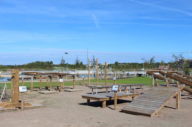 Råbysjön och Råby sjöpark, utegym