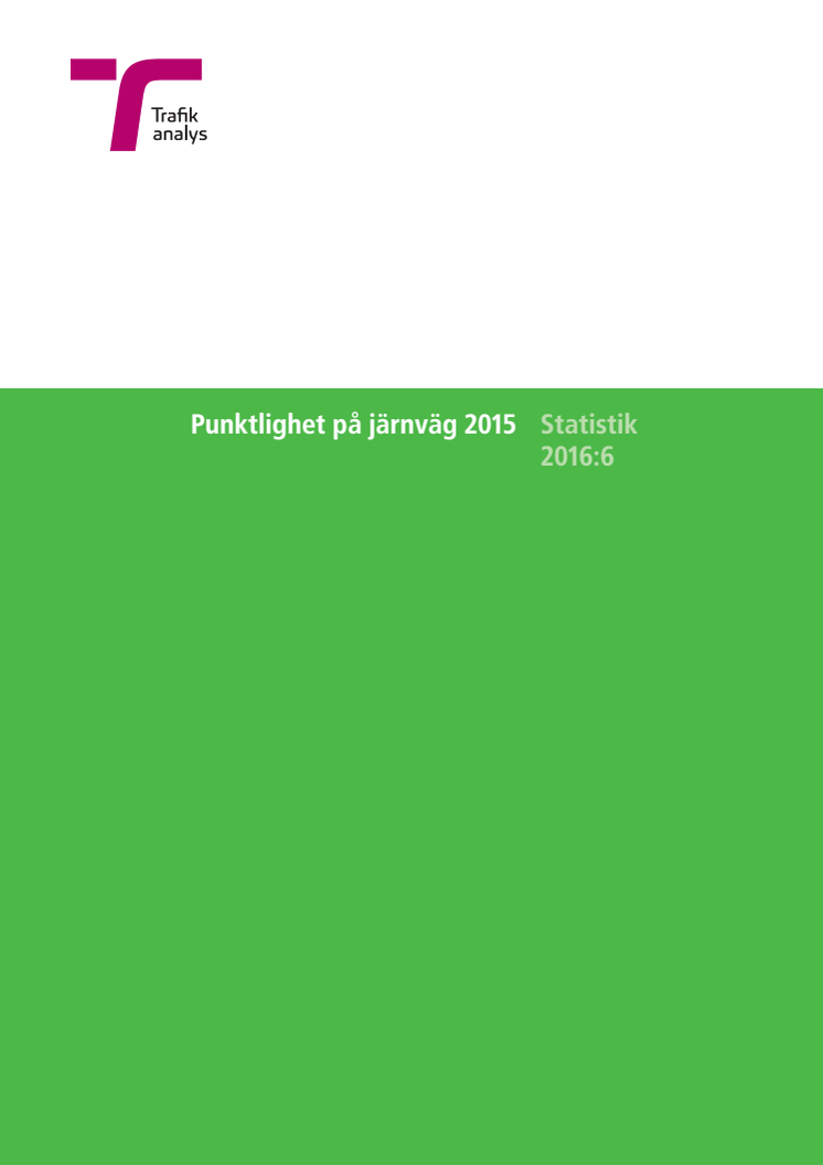 Punktlighet på järnväg 2015