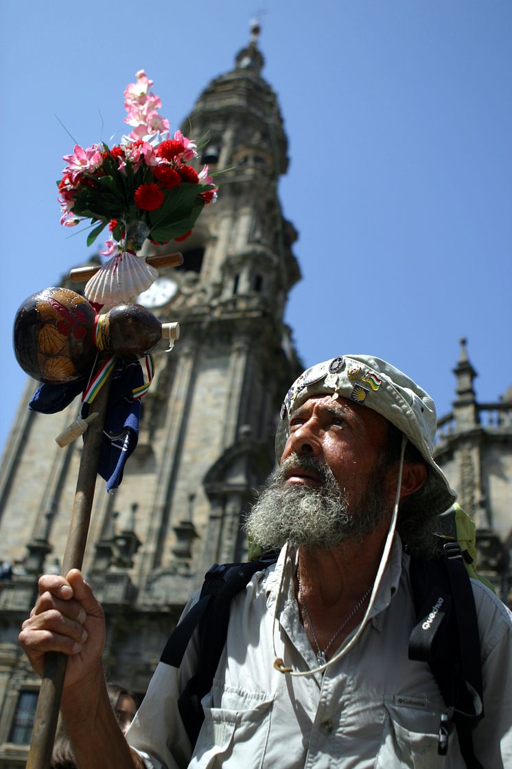 PEREGRINO ANTE LA CATEDRAL