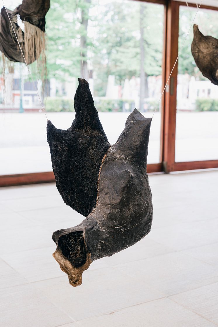 Máret Ánne Sara, 'Gutted – Gávogálši' (2022) Installation view, ‘The Sámi Pavilion’, 59th International Art Exhibition – La Biennale di Venezia.
