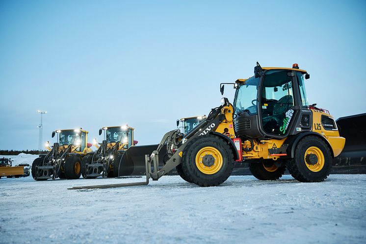 Volvo L25 Electric vid gruvan i Svappavaara