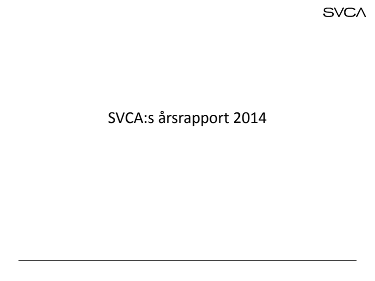 SVCA:s årsrapport