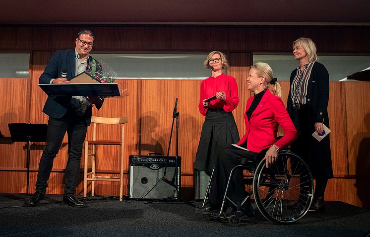 George Nikolakopoulos, Birgitta Bergvall-Kåreborn, rektor vid Luleå tekniska universitet, Anna Edin och Carola Ärleborg, Nordea Norrlandsfonden