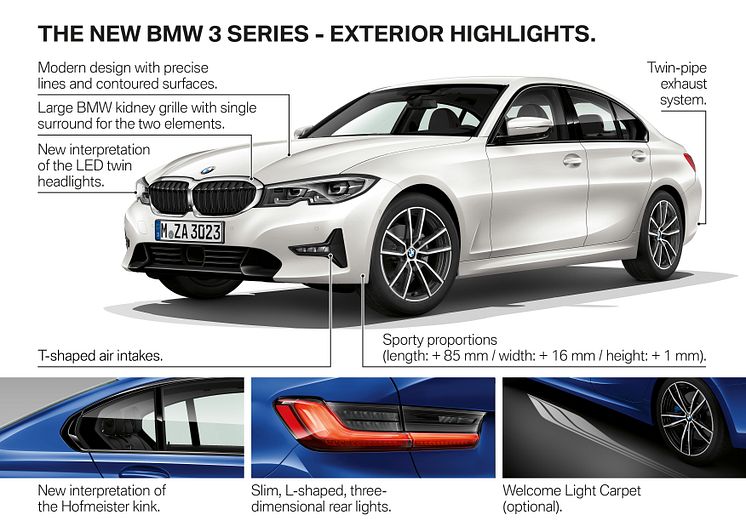 BMW 3-serie Sedan - highlights eksteriør