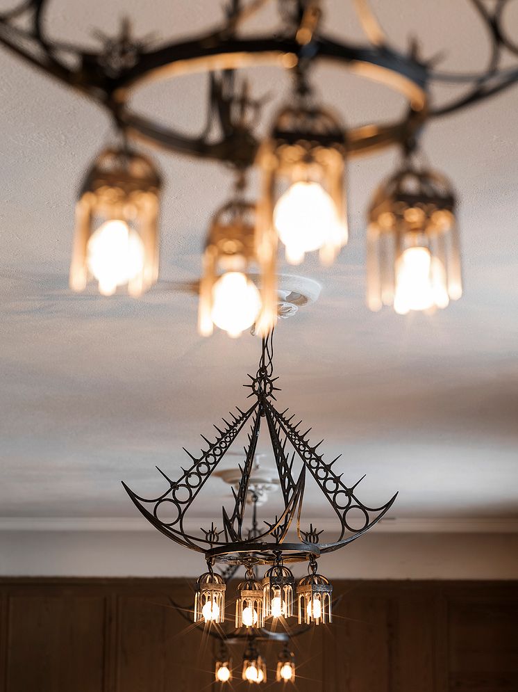 Vigelands leilighet_Nærbilde taklampe. Foto Øyvind Andersen