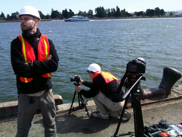Mårten strikes a pose at the Port of Oakland while preparing to film Cavotec AMP systems. #Cavotecfilm