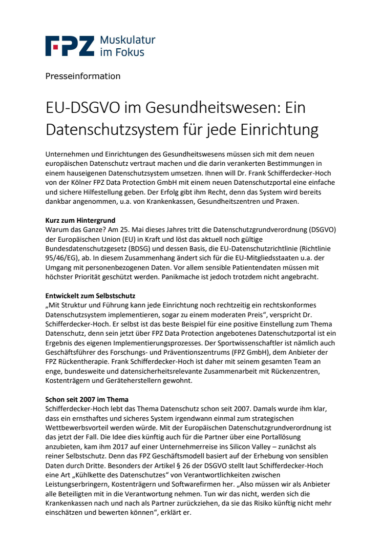 EU-DSGVO im Gesundheitswesen: Ein Datenschutzsystem für jede Einrichtung