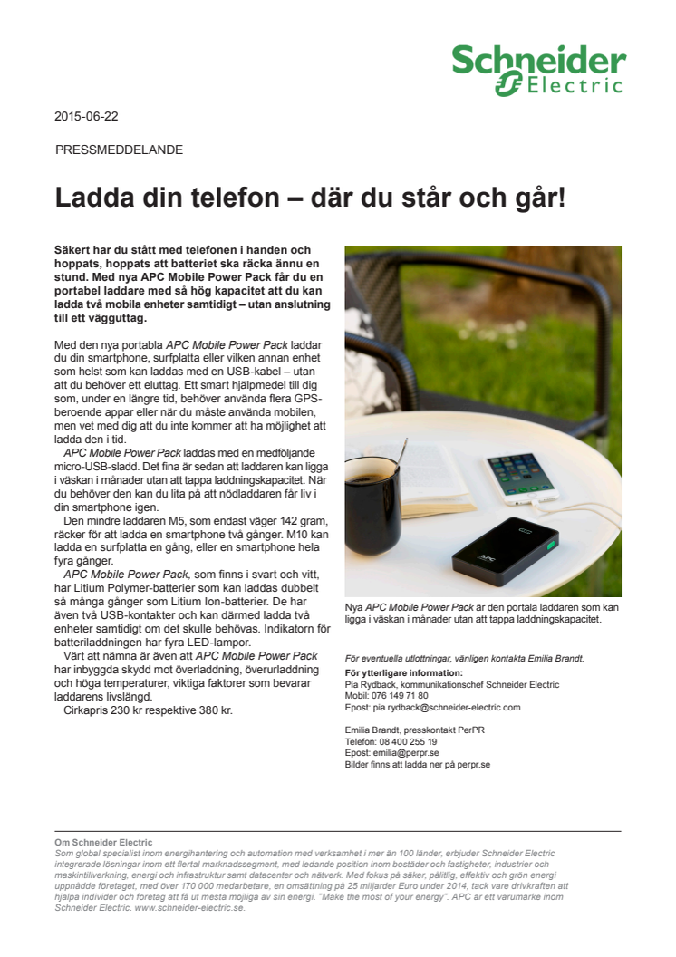 Ladda din telefon – där du står och går!