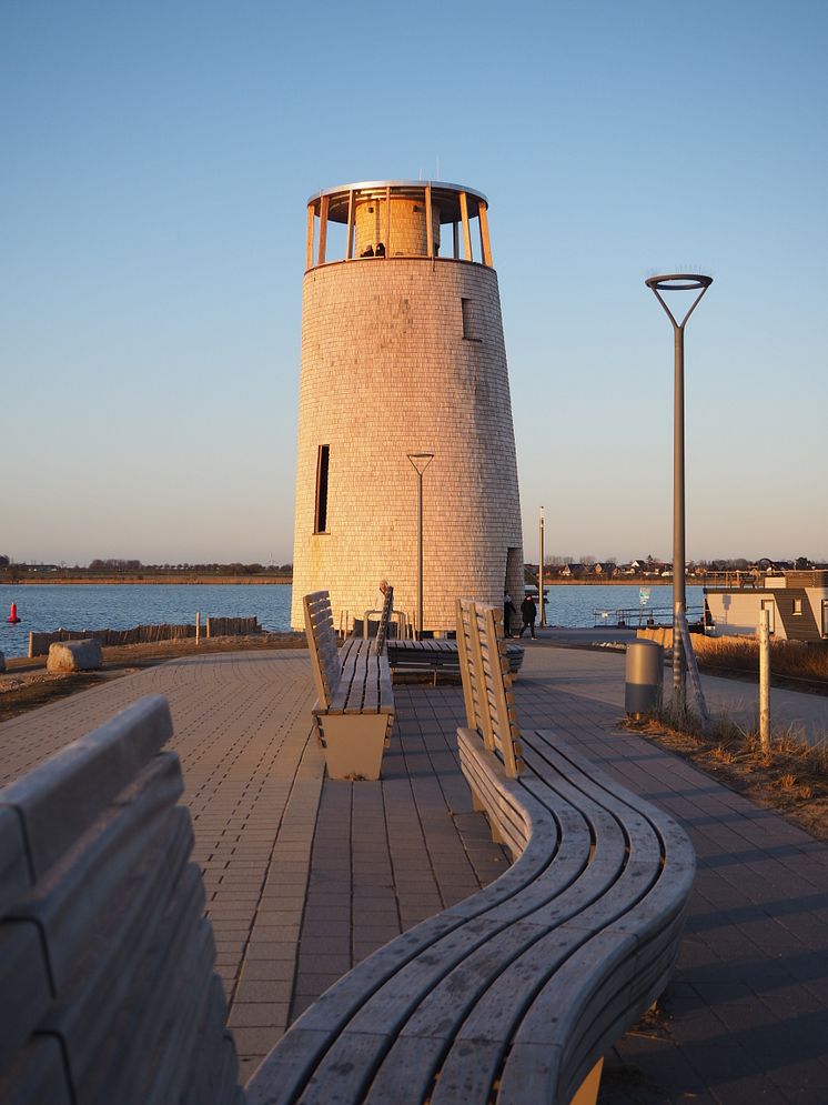 Aussichtsturm "Utkieker" im Sonnenuntergang