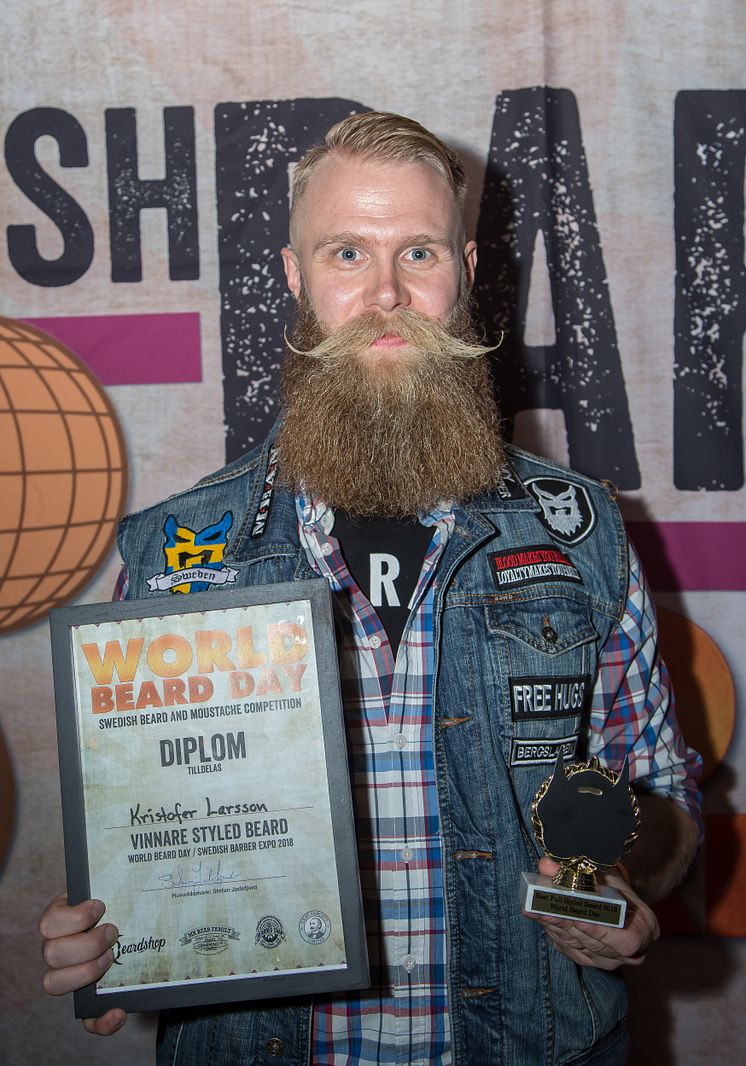 Kristofer Larsson, Best Full Styled Beard 2018