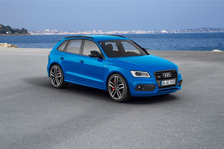 Audi SQ5 TDI plus - crystal effect paint finish Ara Blue front static