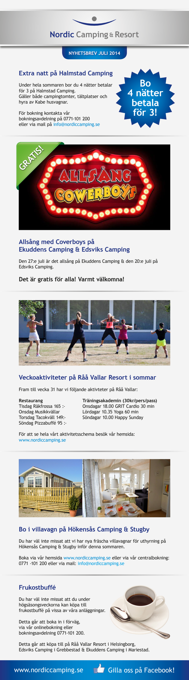 Nordic Camping & Resort Nyhetsbrev Juli