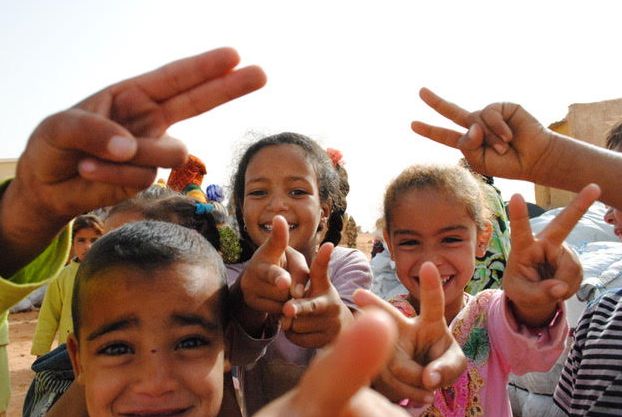 Barn i västsahariska flyktinglägren
