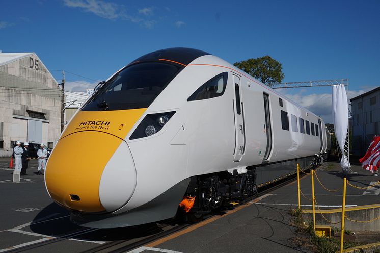 Unveiling of the first pre-series IEP train in Kasado, Japan