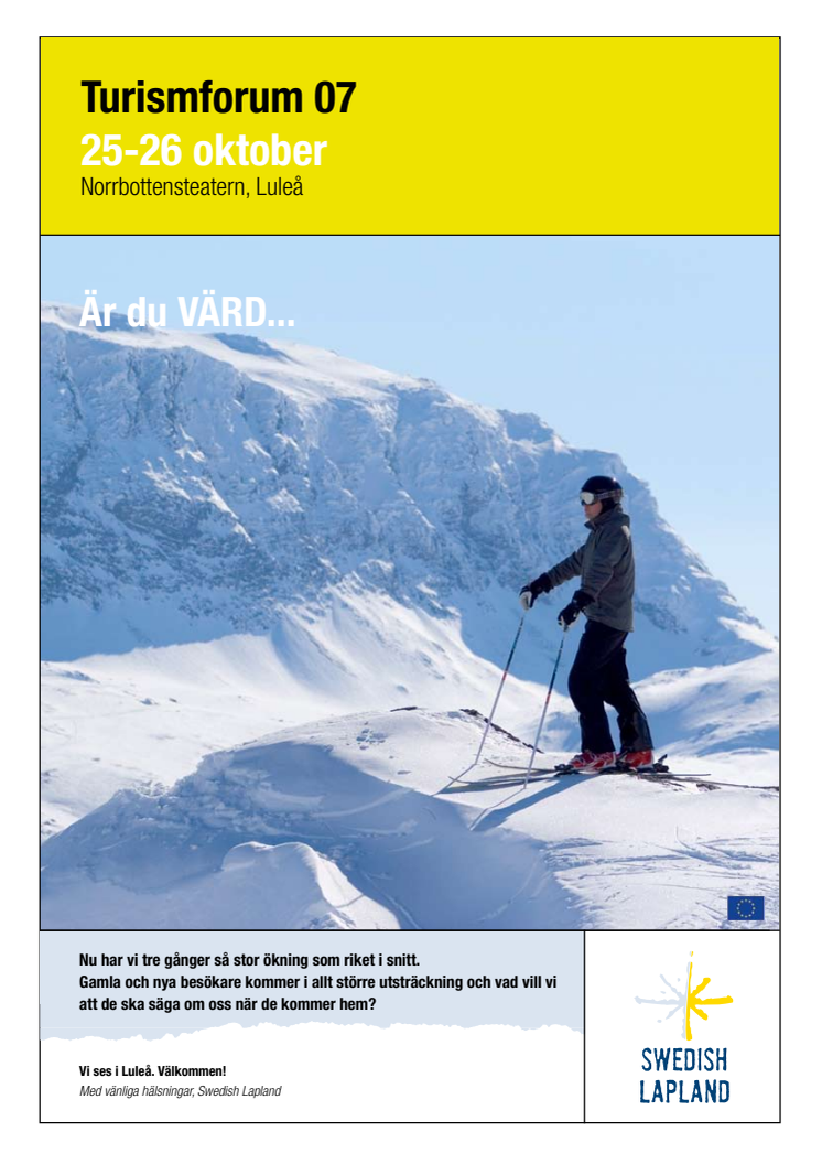 Pressinbjudan till Turismforum i Luleå 25-26 oktober