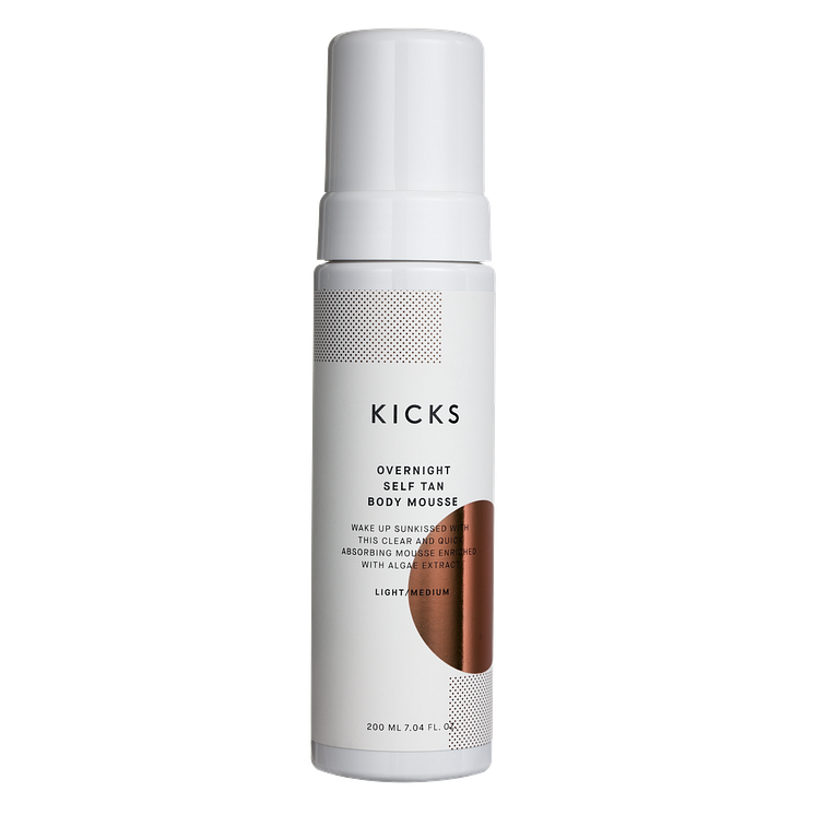 KICKS Overnight Self Tan Body Mousse LightMedium