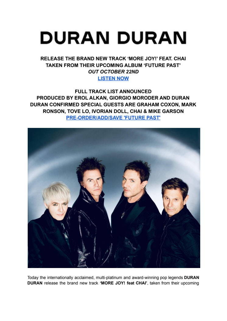 Duran Duran MORE JOY! - engelsk pressrelease.pdf