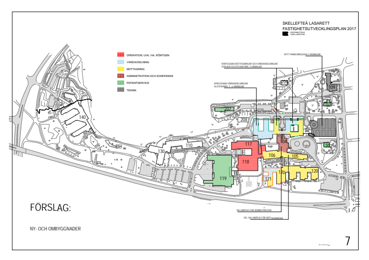 Fastighetsutvecklingsplan Skellefteå lasarett förslag ny- och ombyggnationer