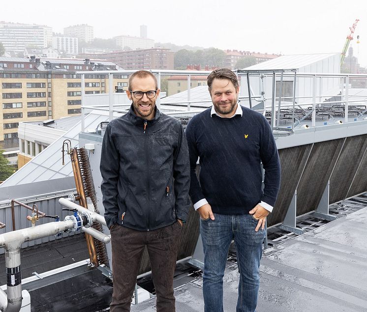 Hannes Andersson (Wikström AB) och Arvid Nyqvist (Lundbergs Fastigheter)