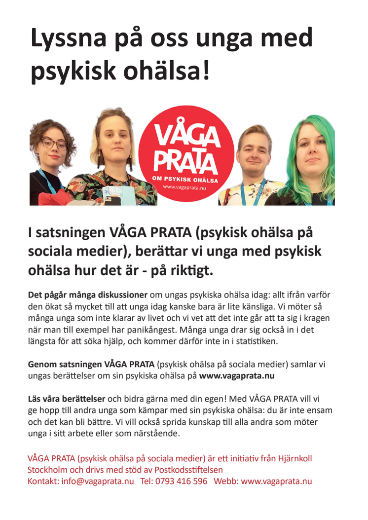  VÅGA PRATA (psykisk ohälsa på sociala medier) 