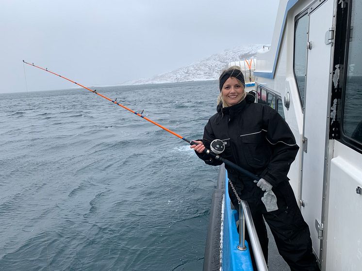 Trine Horne på skreifiske