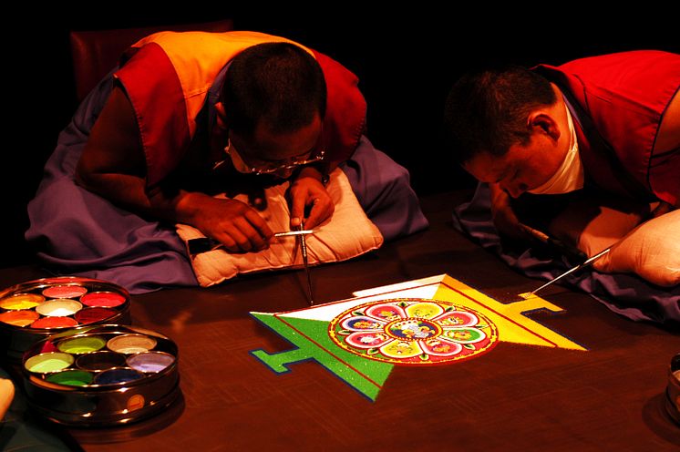 Tibetanska buddhistmunkar från Tashi Lhumpoklostret