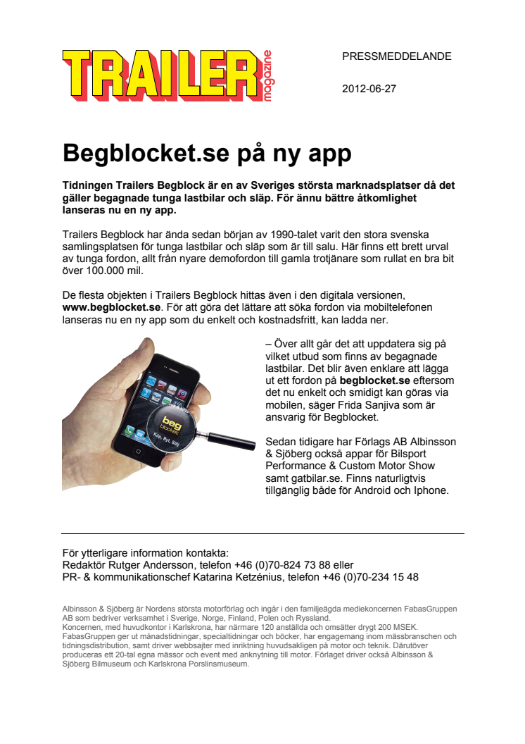 Begblocket.se på ny app