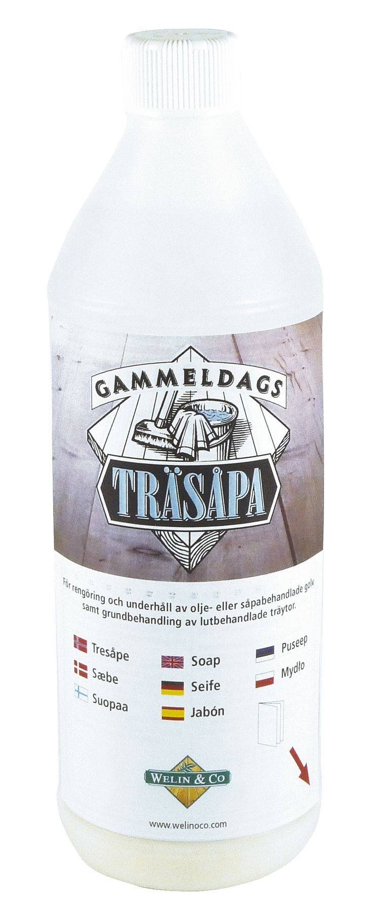 Gammeldags Träsåpa 1 liter flaska