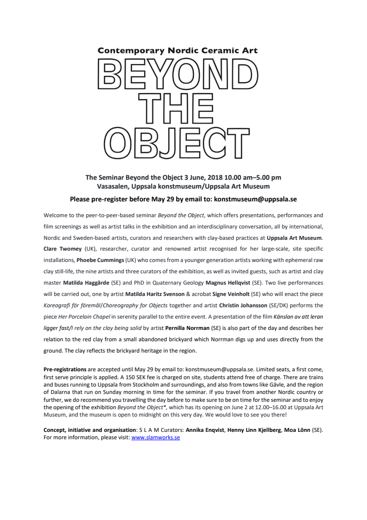 Seminar Beyond the Object