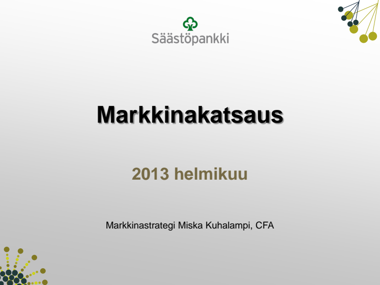 Markkinakatsauksen esitys, helmikuu 2013