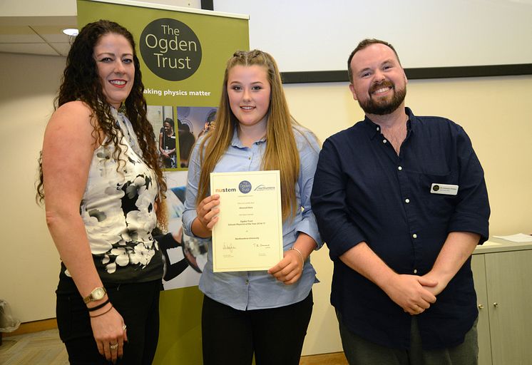 Schools Physicist of the Year Award winner Alannah Bain