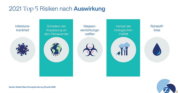 2021 Top 5 Risiken nach Auswirkung