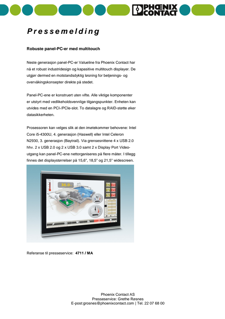 Robuste panel-PC-er med multitouch