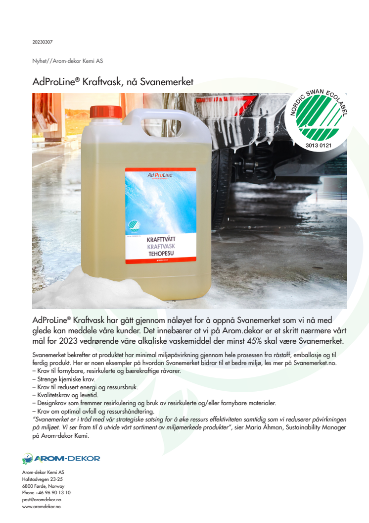 AdProLine® Kraftvask, nå Svanemerket, No.pdf