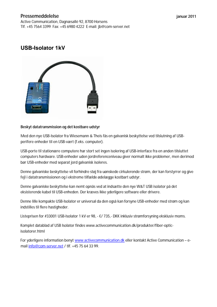 USB-Isolator 1KV