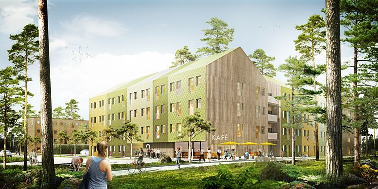 Skiss studentbostäder, Campus Umeå