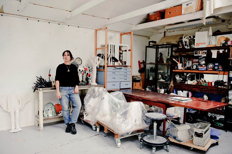 Klara Kristalova in her studio. November 2011.