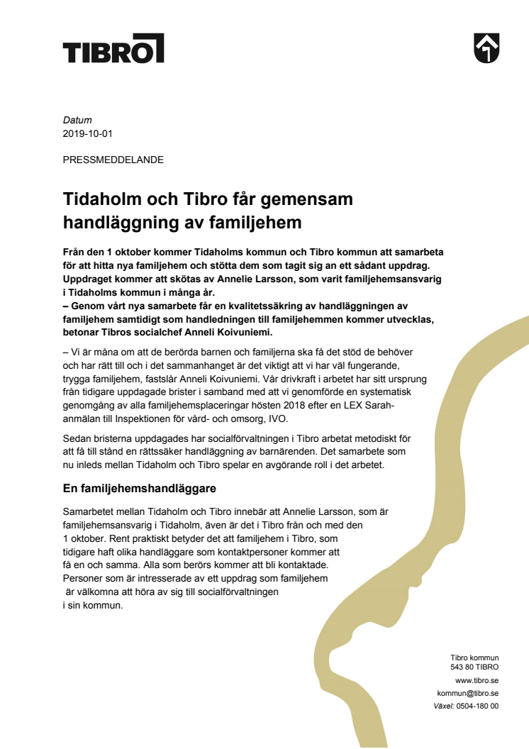 Tidaholm och Tibro får gemensam handläggning av familjehem