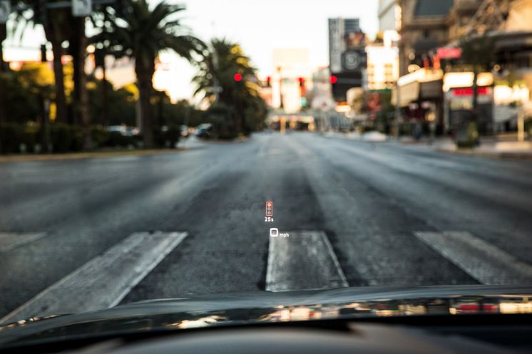 Traffic light information in Audi head up display