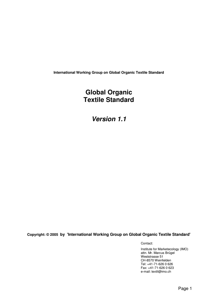 Earth Positive - Global Organic textile Standards