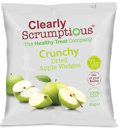 Clearly Scrumptious Crunchy dried Apple Wedges, 20 g