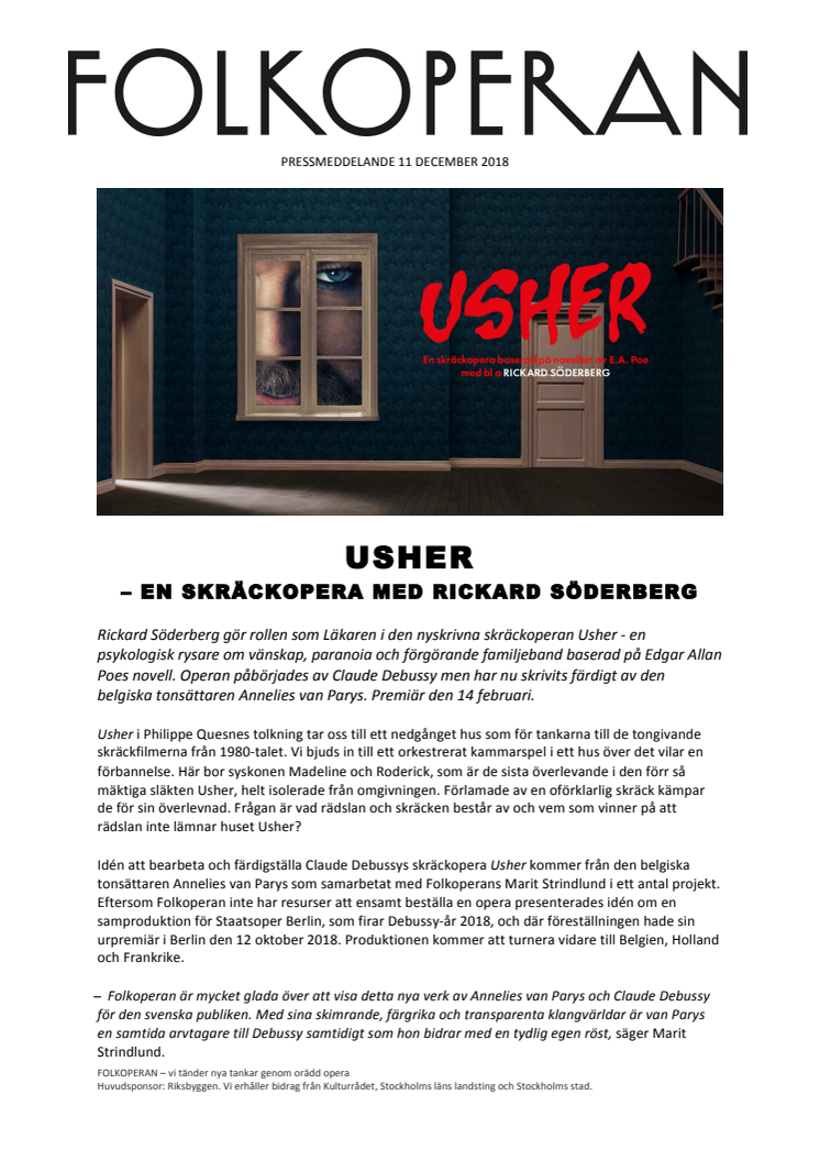 Usher – En skräckopera med Rickard Söderberg