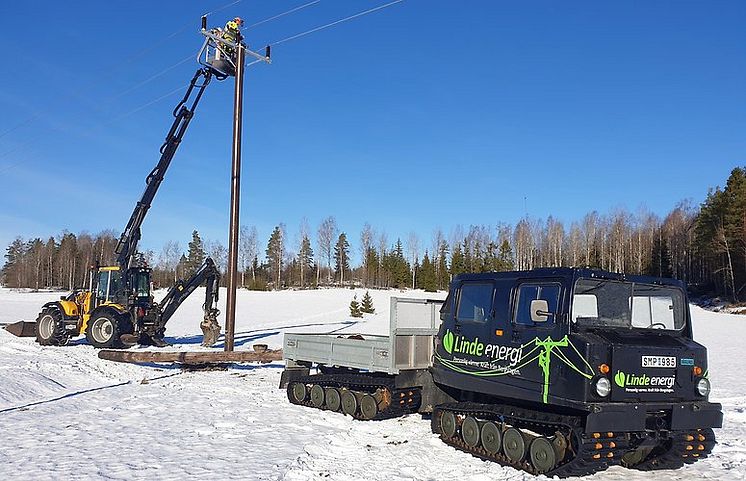 Linde energi installerar WOPAS giftfria stolpar